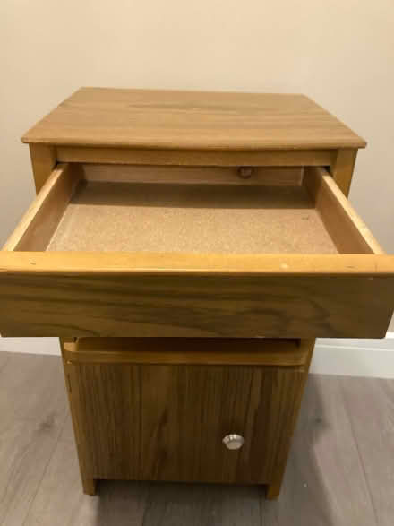 Photo of free Wood veneer vintage bedside cabinet (HG2) #3