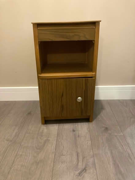 Photo of free Wood veneer vintage bedside cabinet (HG2) #1