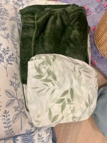 Photo of free Green duvet pillow case & throw (Old Winsdor SL4) #1
