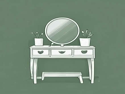 Photo of Dressing table with mirror and shelves/ drawers (Black Dam RG21) #1