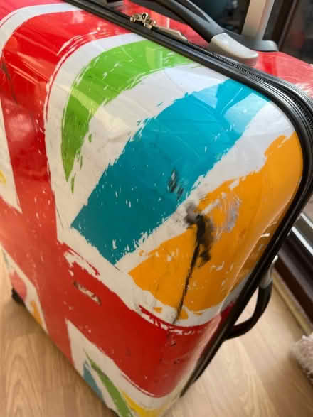 Photo of free Multi colour union flag standard size suitcase (Dereham NR19) #3