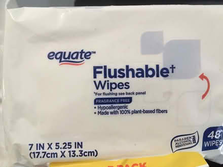 Photo of free Flushable wipes, hypoallergenic (Wakefield) #1