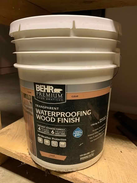 Photo of free Behr clear waterproofing stain (West Townsend) #1