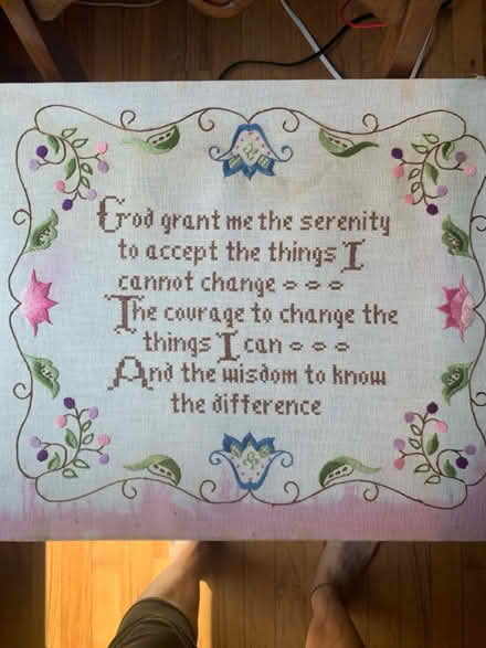 Photo of free Embroidered Serenity Prayer (Park Forest IL) #1