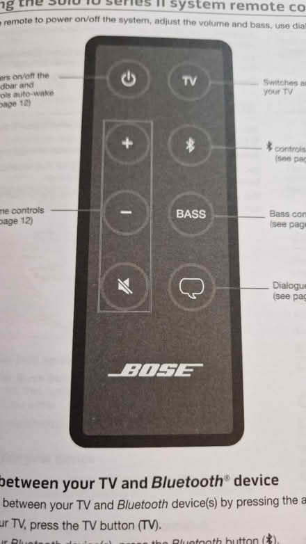 Photo of Remote for Bose Solo TV Speaker (seymour road W4) #1