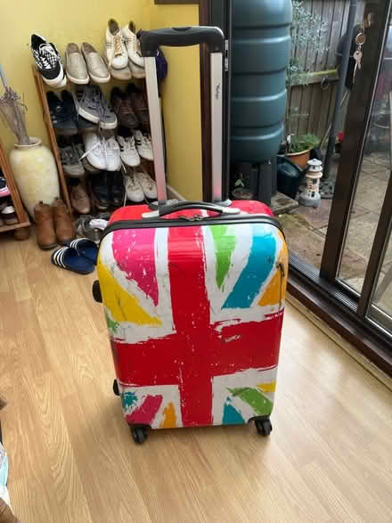 Photo of free Multi colour union flag standard size suitcase (Dereham NR19) #1
