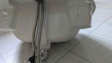 Photo of free Bathroom sink, white with tap (WA14 Altrincham) #2