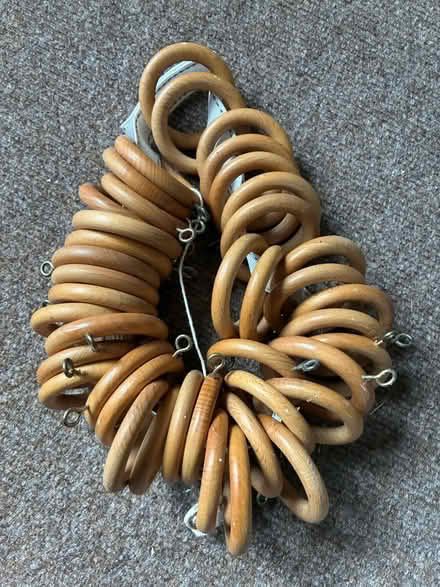 Photo of free Wooden curtain rings (Barnard's Green WR14) #1
