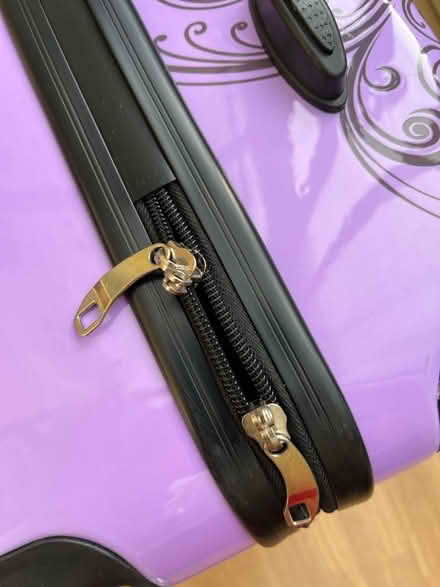 Photo of free Purple butterfly standard size suitcase (Dereham NR19) #4