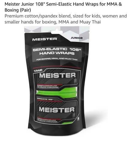 Photo of free Meister Junior 108" Hand Wraps (Lexington 02420) #2