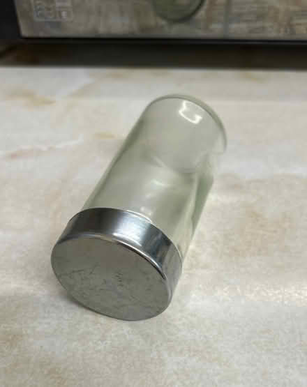 Photo of free Spice or other storage cylindrical jar with chrome screw top (Monks Hill CR2) #3