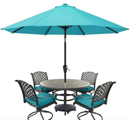 Photo of free Turquoise patio umbrella (Oakville) #1