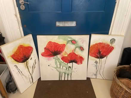 Photo of free Flower canvasX 3 (L22 Waterloo) #1
