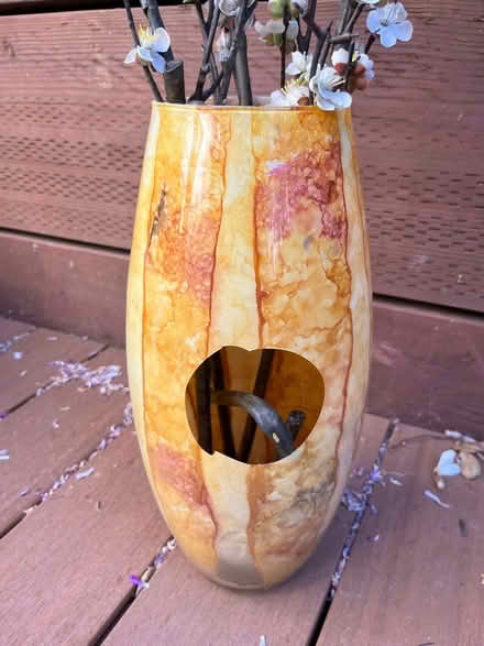 Photo of free Artificial flower faux glass vase (199 Southern Heights BLVD, SR) #3