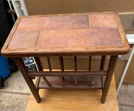 Photo of free Magazine rack with tile top (Hitchin/Letchworth) #2
