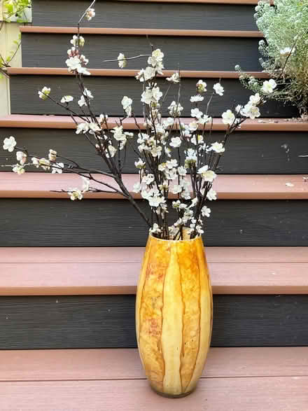 Photo of free Artificial flower faux glass vase (199 Southern Heights BLVD, SR) #1