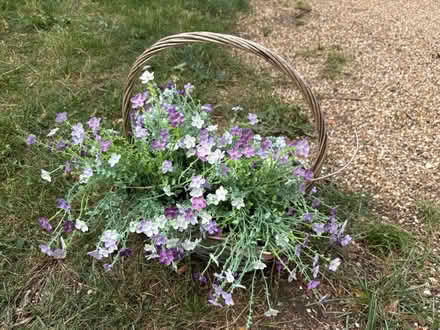 Photo of free Basket of artificial flowers (Datchet - SL3) #1