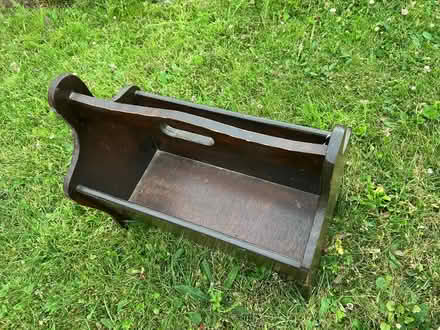 Photo of free Dark wooden magazine holder (TF1) #2