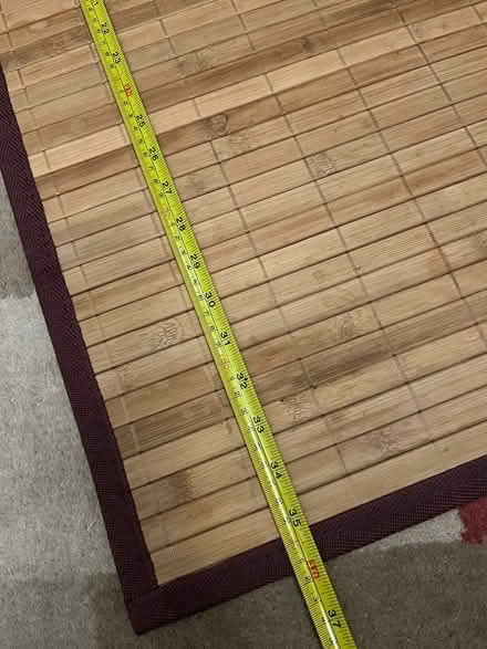 Photo of free 3’ by 2’ bathroom bamboo floor mat (199 Southern Heights BLVD, SR) #2