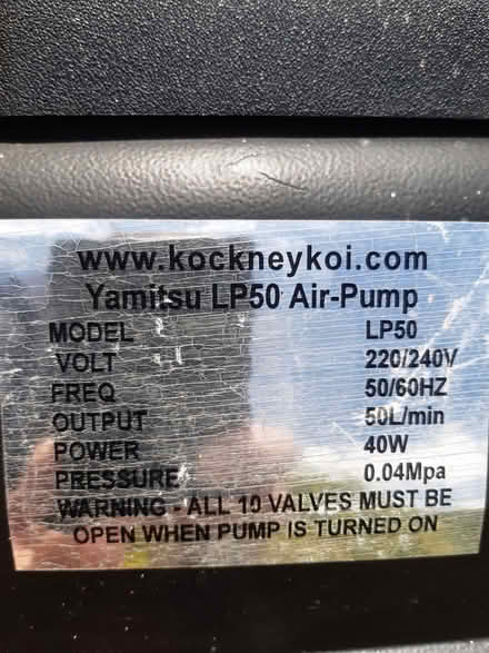 Photo of free Fish pond air pump (Letchworth (Standalone area)) #3