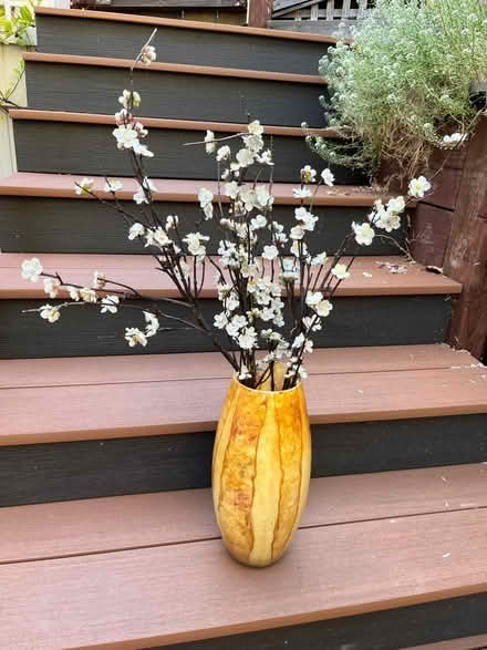 Photo of free Artificial flower faux glass vase (199 Southern Heights BLVD, SR) #2