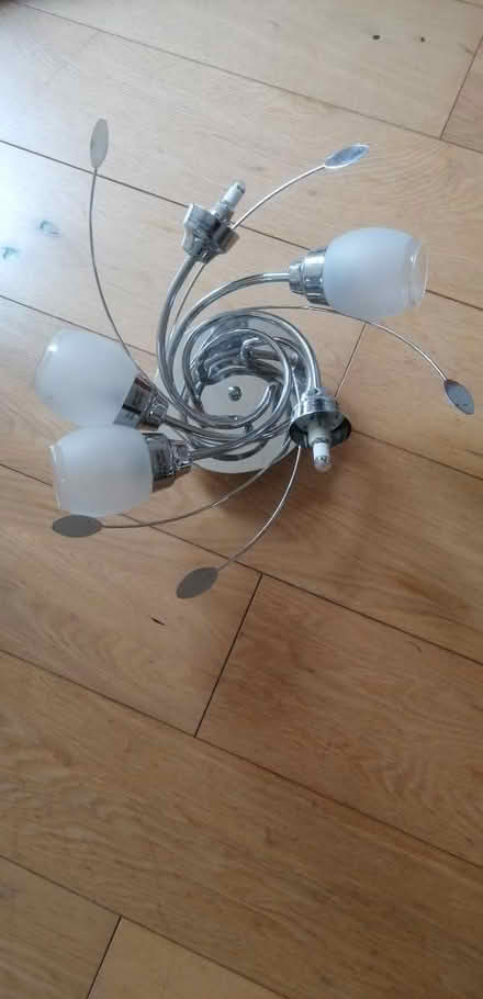 Photo of free Chrome 5 Arm Ceiling Light Fitting (Copeswood CV3) #1