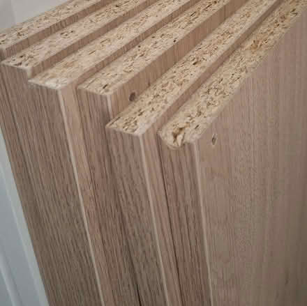 Photo of free 6 oak coloured shelves (Castle Ward Lancaster) #2