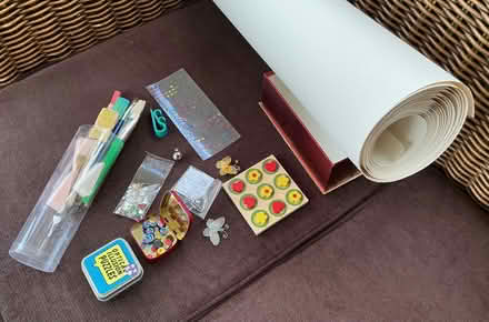 Photo of free Craft, puzzles, paint brushes + roll of card. (Brickhill MK41) #1