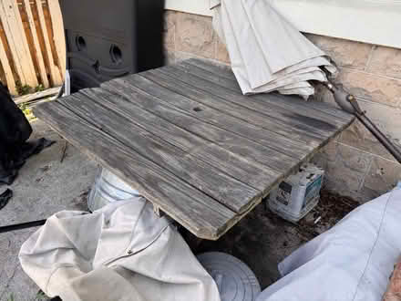 Photo of free Wood Patio table (Langdon (20018)) #1