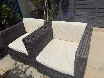 Photo of free Patio armchairs with cushions (Sandycove) #2