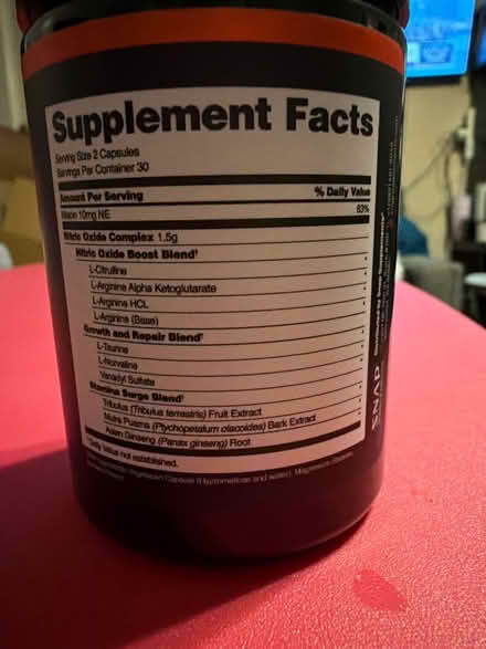Photo of free Snap Nitric Oxide supplements (Abilene, Texas) #1
