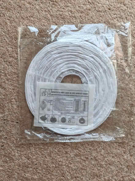Photo of free Small white paper lantern shade (Barbourne, WR1) #1