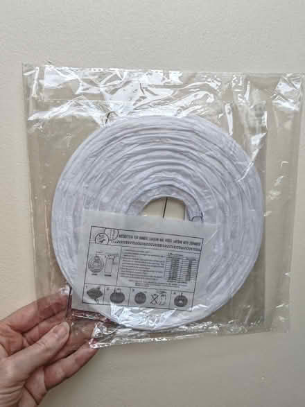 Photo of free Small white paper lantern shade (Barbourne, WR1) #2
