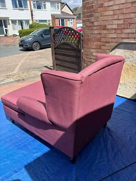 Photo of free Large pink fabric chaise Lounge chair (Far Bletchley MK3) #3