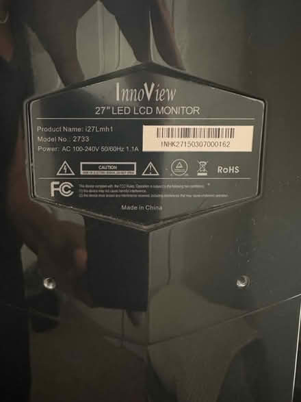 Photo of free Computer Monitor 27 inch Color (White plains) #2