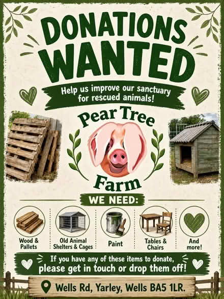 Photo of Donations Wanted-Animal Sanctuary (Pear tree farm BA5) #1