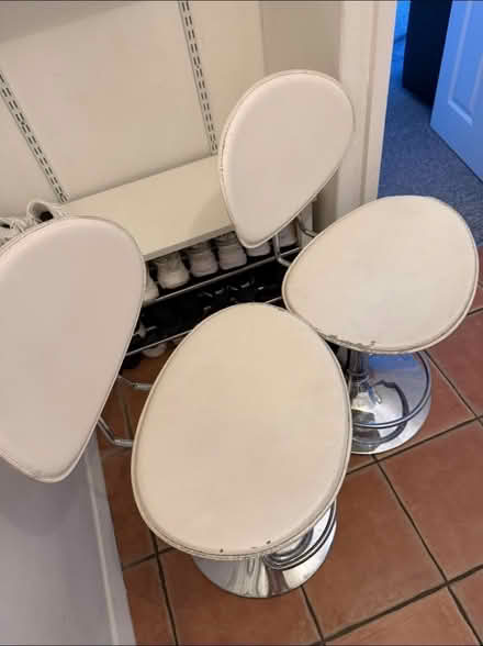 Photo of free Pair of white bar chairs (Bucklands Road, TW11) #2