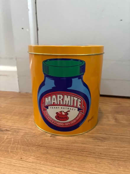 Photo of free Marmite biscuit tin (W7) #1