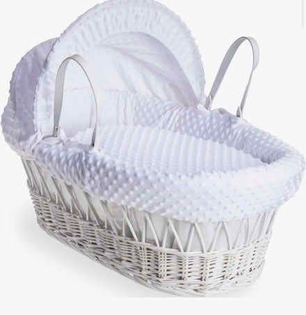 Photo of free White wicker newborn baby Moses basket (Skirwith CA10) #1