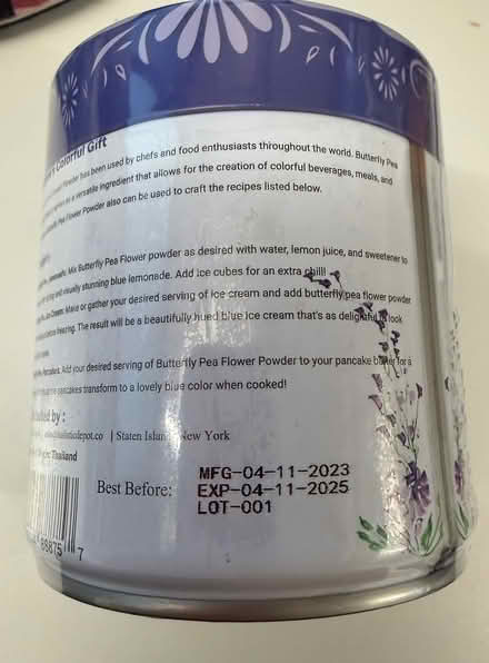 Photo of free butterfly pea flower powder (midtwn) #2