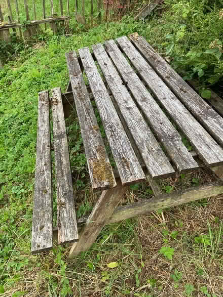 Photo of free Wooden bench seat (Cromford DE4) #2