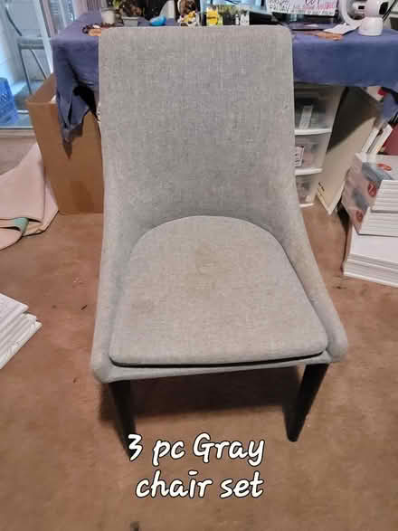 Photo of free 3 gray chairs (Duluth GA) #1