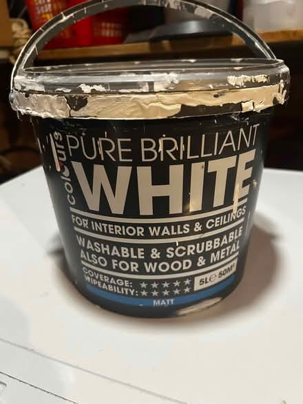 Photo of free Brilliant white mat emulsion, 1/4 full. (Pannal HG2) #1