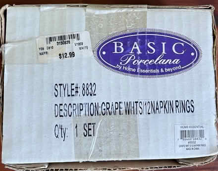 Photo of free Ceramic Vine Napkin Rings - 12 (Redwood City) #2