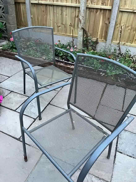 Photo of free 6 Metal garden chairs (Woking GU22) #1