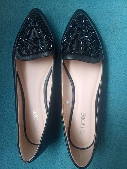 Photo of free Black sequinned Fiore flat shoes (Lawnswood LS16 LS16) #1