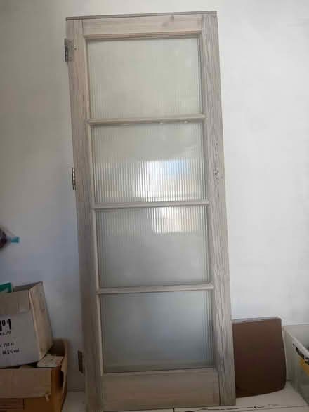 Photo of free Old wood and glass door (Hastings Old town TN34) #1