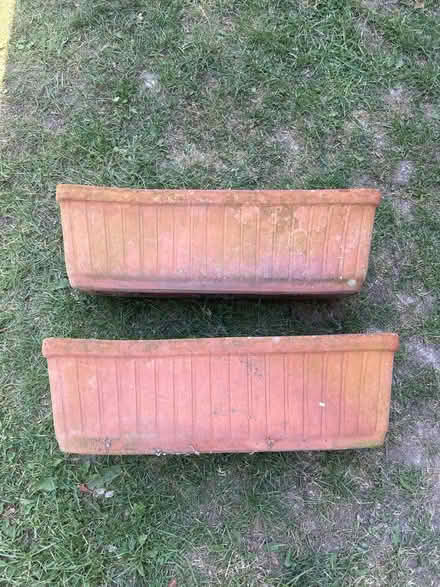 Photo of free X2 terracotta planters (L25) #1