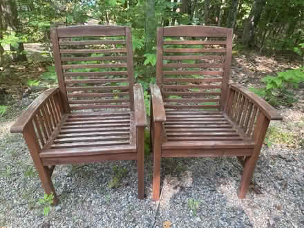 Photo of free Teak deck table and 6 chairs (Wakefield NH) #3