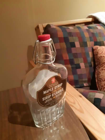 Photo of free 5 Glass Maple Syrup Bottles (Alta Vista- Riverview Park) #1